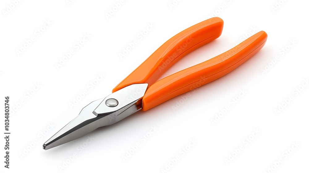 Orange Pliers isolated on white background. Orange Pliers isolated on white background.