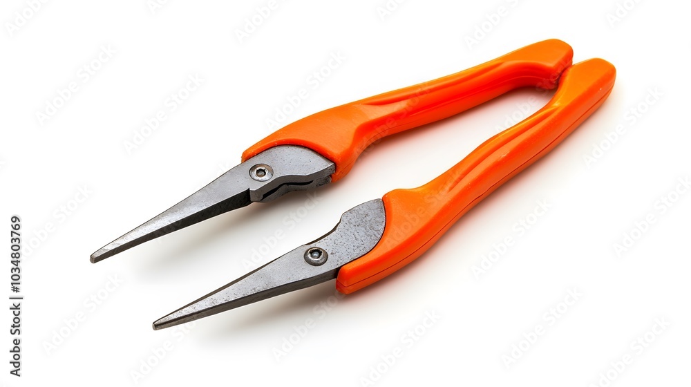 Orange Pliers isolated on white background. Orange Pliers isolated on white background.