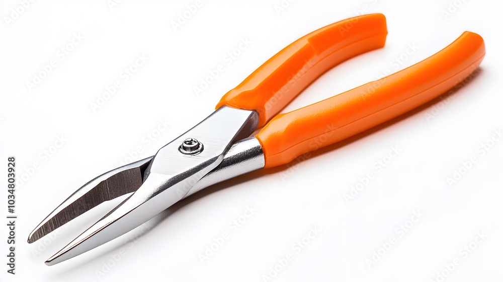 Orange Pliers isolated on white background. Orange Pliers isolated on white background.