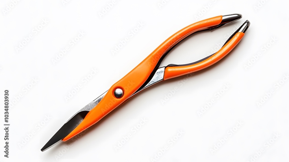 Orange Pliers isolated on white background. Orange Pliers isolated on white background.