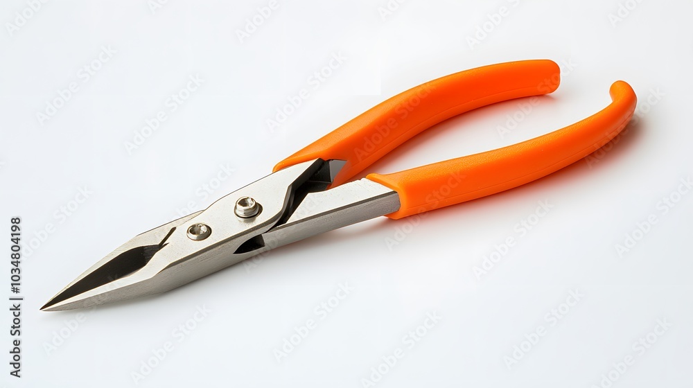 Orange Pliers isolated on white background. Orange Pliers isolated on white background.