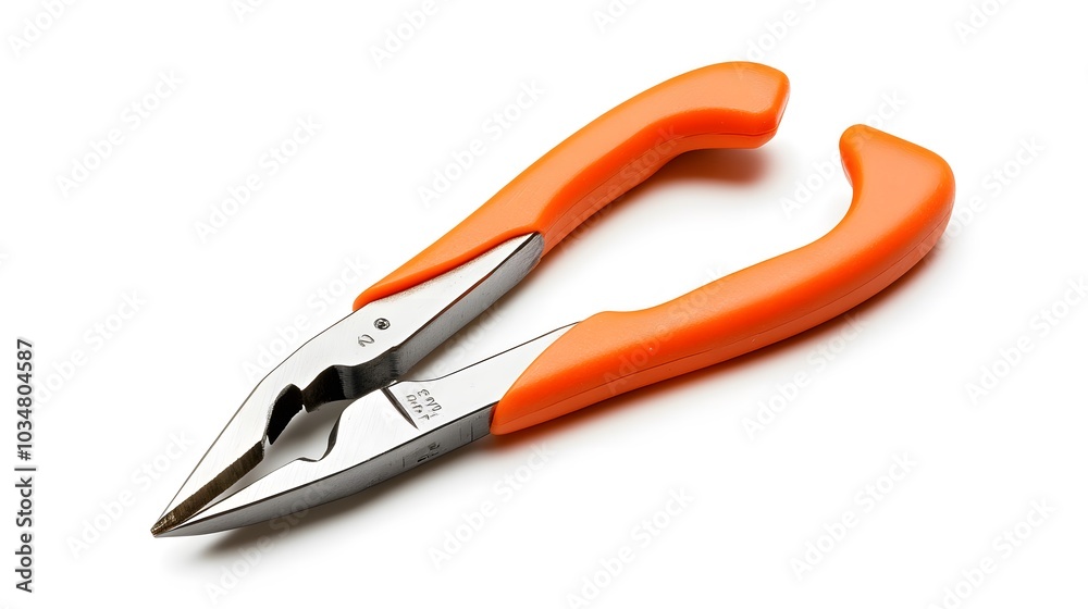 Orange Pliers isolated on white background. Orange Pliers isolated on white background.
