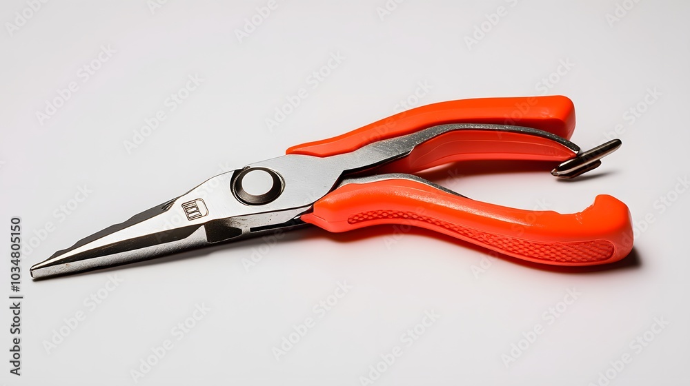 Orange Pliers isolated on white background. Orange Pliers isolated on white background.
