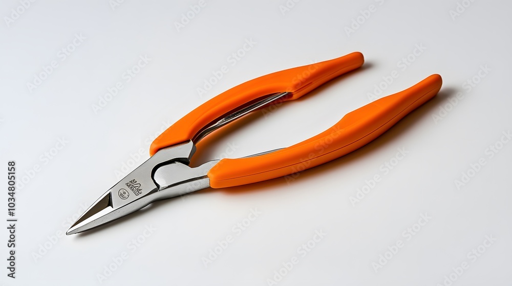 Orange Pliers isolated on white background. Orange Pliers isolated on white background.