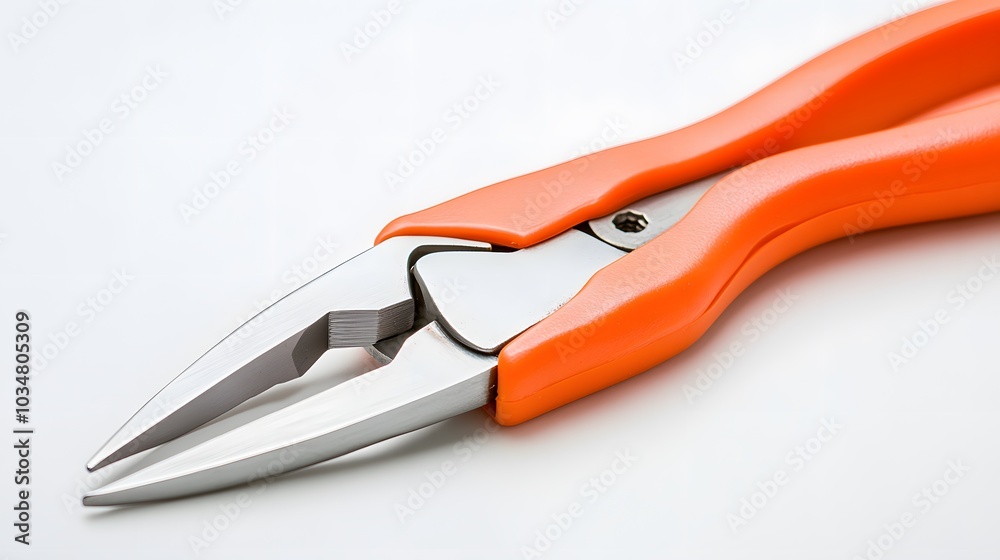 Orange Pliers isolated on white background. Orange Pliers isolated on white background.