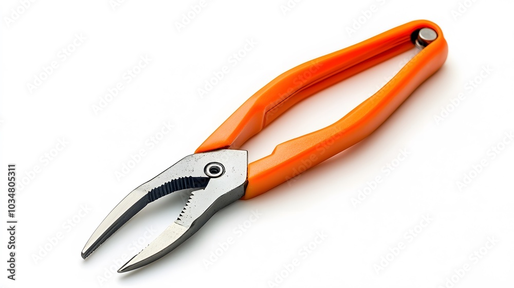 Orange Pliers isolated on white background. Orange Pliers isolated on white background.