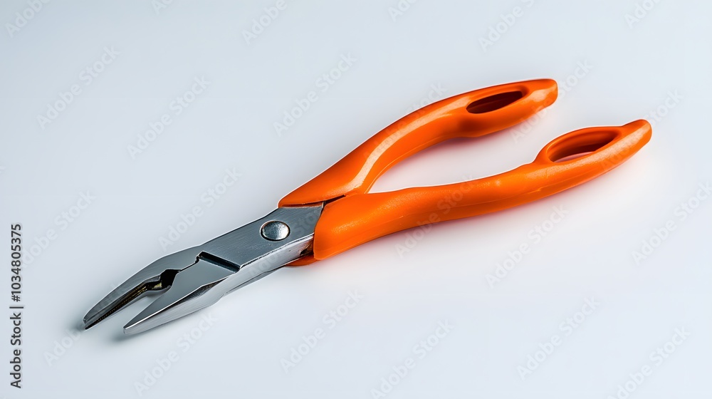Orange Pliers isolated on white background. Orange Pliers isolated on white background.