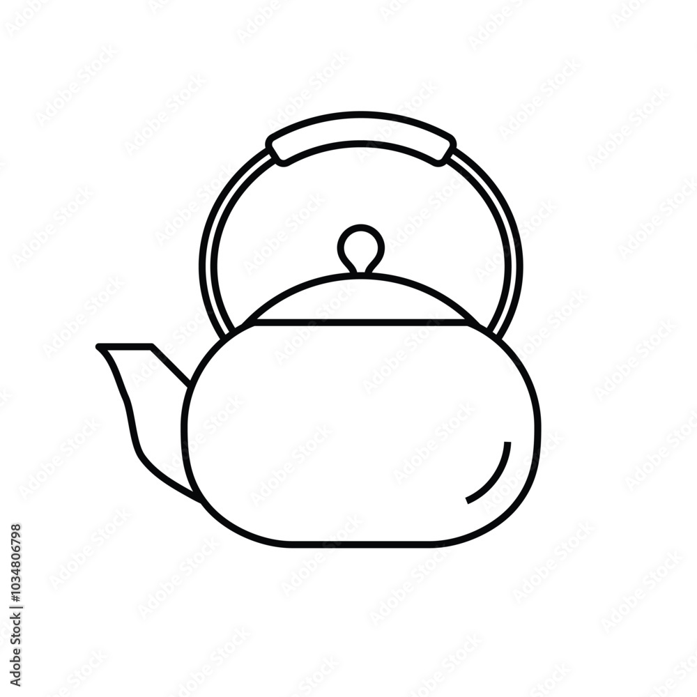 Teapot , kettle, tea kettle line icon isolated on white background. Vector illustration. Teapot , kettle, tea kettle line icon isolated on white background. Vector illustration.