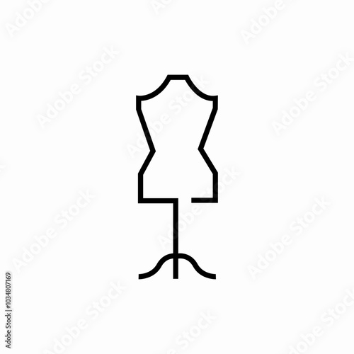 sewing mannequin icon sign vector