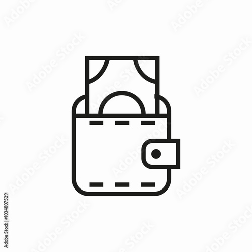 wallet money icon sign vector