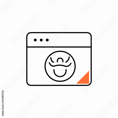 website bug icon sign vector