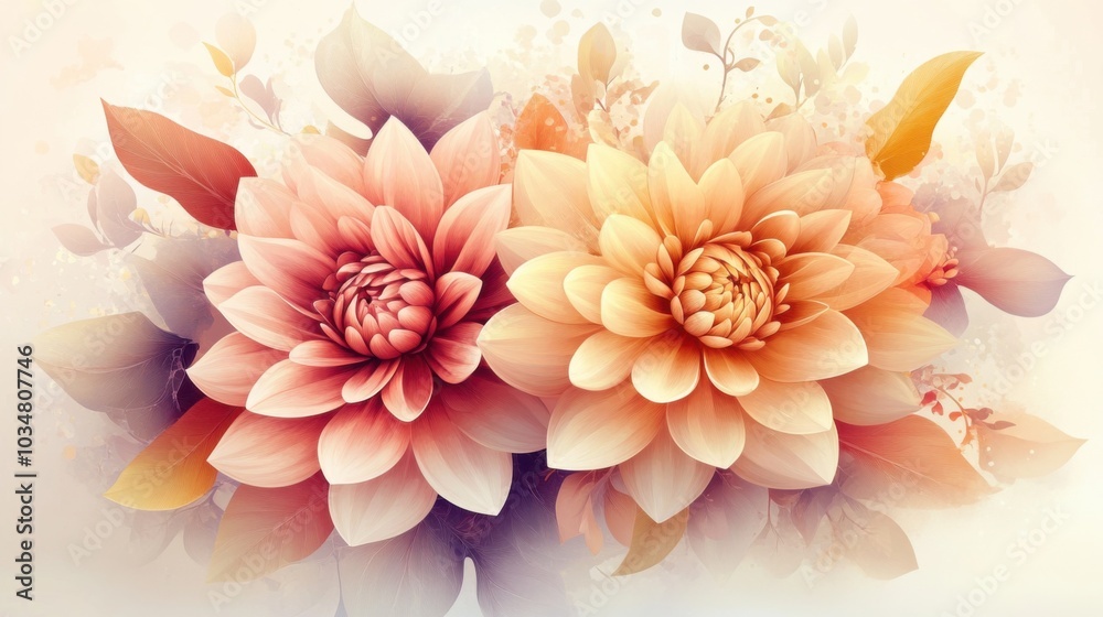 Fototapeta premium Elegant Floral Bouquet Design for Artistic Projects
