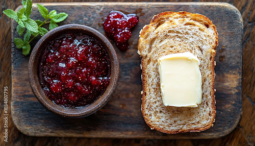 Healthy eating, homemade dessert, rustic wood table snack. generated by AI photo