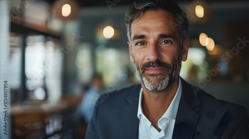 Businessman leading conference room meeting