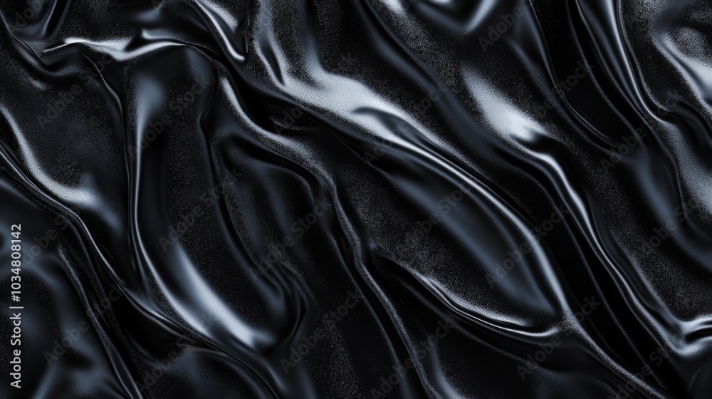 A deep black, polished texture with delicate A deep black, polished texture with delicate