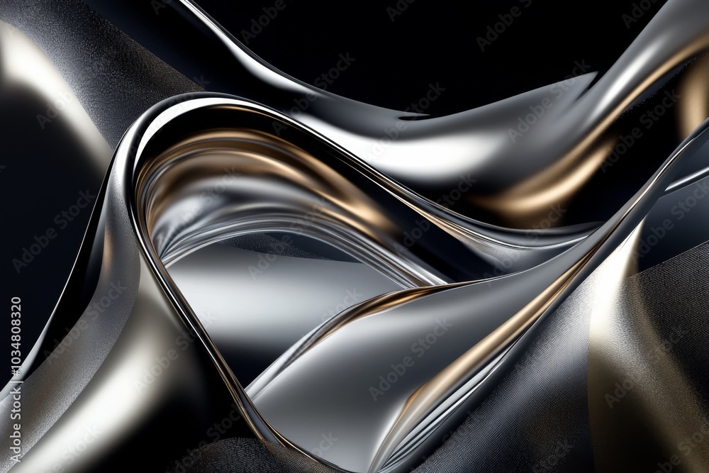 Abstract digital art piece that appears to be Reflective metal background Abstract digital art piece that appears to be Reflective metal background