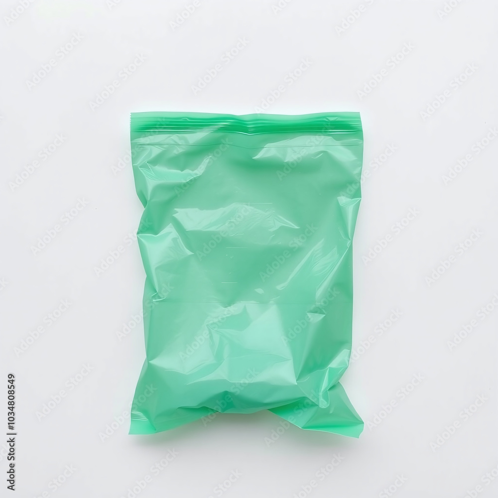 A plastic shopping bag isolated on a white background A plastic shopping bag isolated on a white background