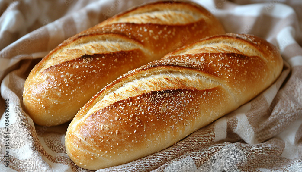 Fresh baked bread on rustic wooden table background. generated by AI Fresh baked bread on rustic wooden table background. generated by AI