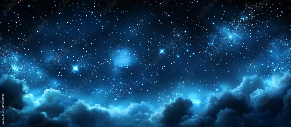 Night sky filled stars clouds dark blue are in the Milky Night sky filled stars clouds dark blue are in the Milky
