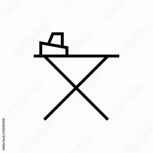 ironing board icon sign vector
