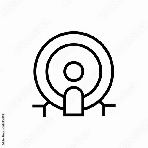 target detailed icon sign vector