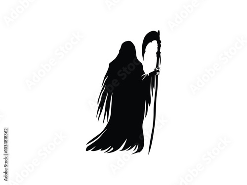 Grim Reaper Silhouette – Halloween Scythe Figures Collection