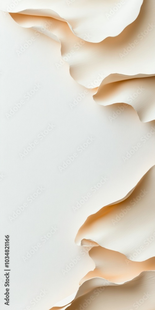 Abstract Paper Texture Layered Design on White Background with Soft Shadows Abstract Paper Texture Layered Design on White Background with Soft Shadows