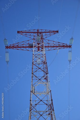 The tower of a high-voltage power line.