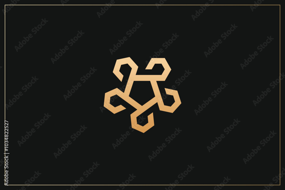 Abstract Minimalist Digital Multimedia Logo Design Gold Abstract Minimalist Digital Multimedia Logo Design Gold