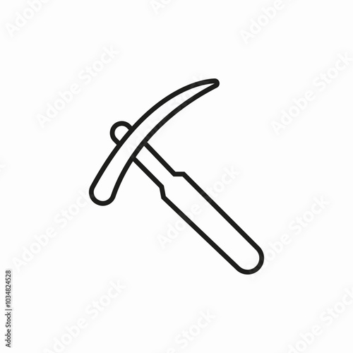 pick axe icon sign vector
