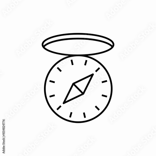 travel compass icon sign vector