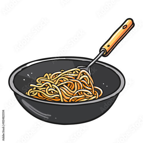 Stir-Fried Noodles Icon, Quick Meal Option.