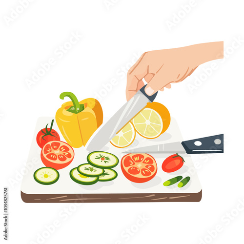 Vegetable Slicing Icon, Healthy Meal Prep