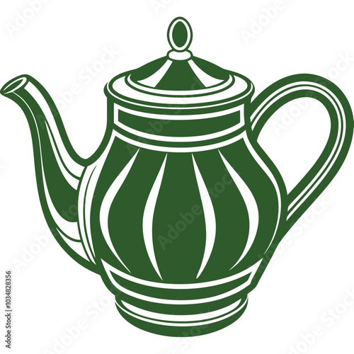 Artistic Tea Pot Vector Graphic.