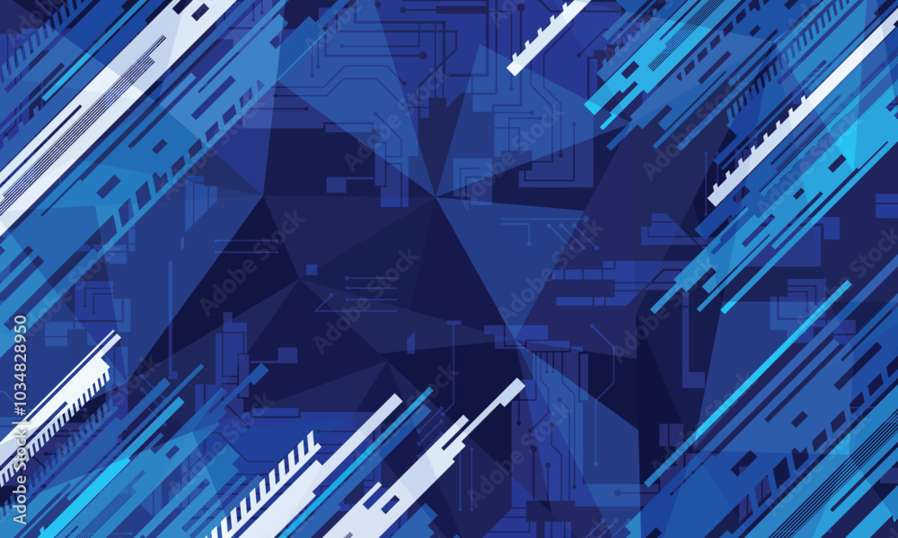 Blue background futuristic technology abstract geometric shapes Blue background futuristic technology abstract geometric shapes