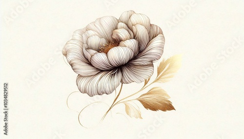 Coppyspace image of a soft and luxurious rose. photo