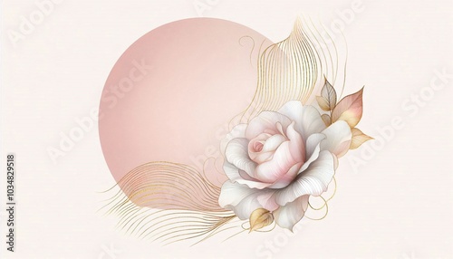 Coppyspace image of a soft and luxurious rose. photo