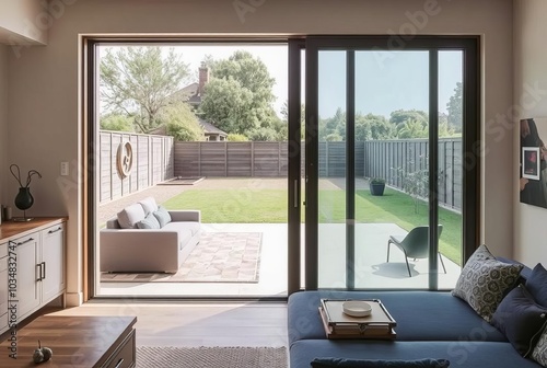 Indoor Outdoor Flow with Sliding Doors Blurring the lines betwee photo