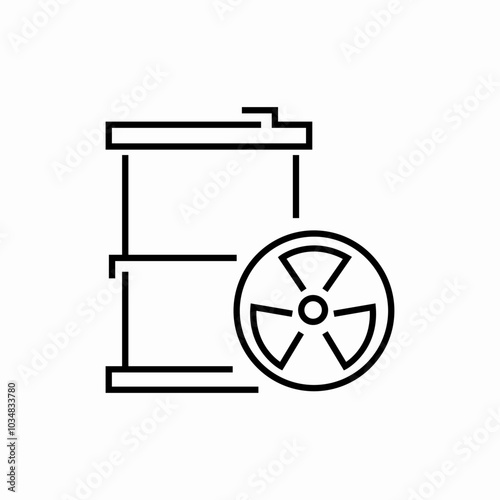 barrel radiation icon sign vector