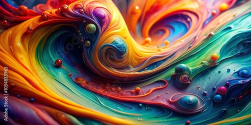 Abstract Swirling Colors A Colorful Fluid Art Composition, fluid art ,abstract art