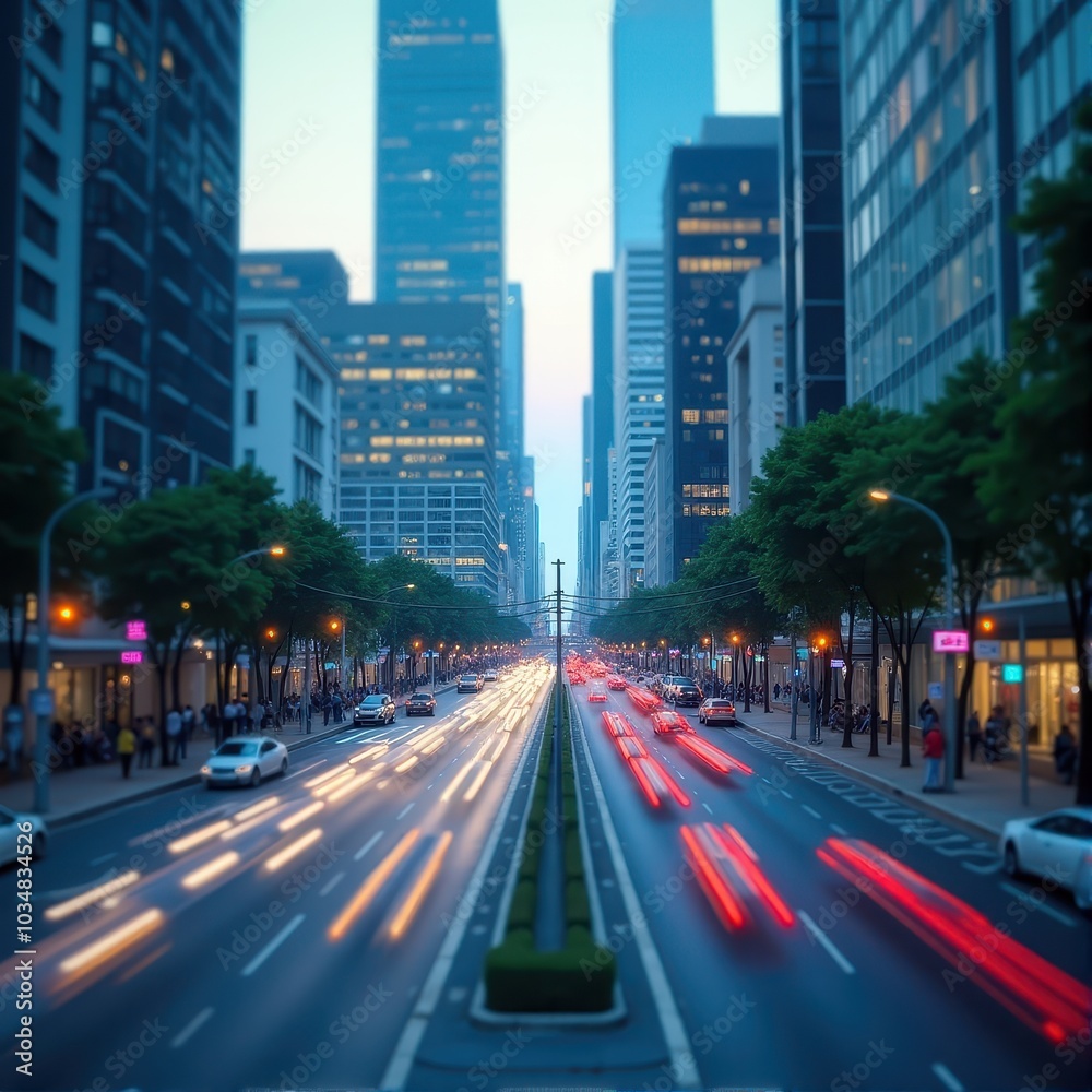 Fototapeta premium Mobile smart city management 