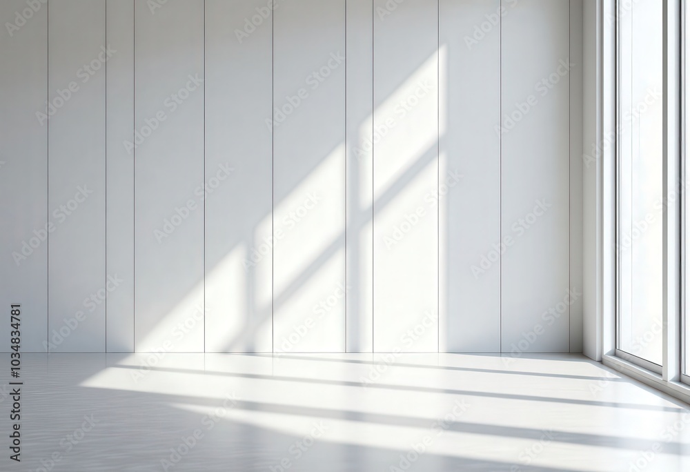 Fototapeta premium White Room with Window Light .