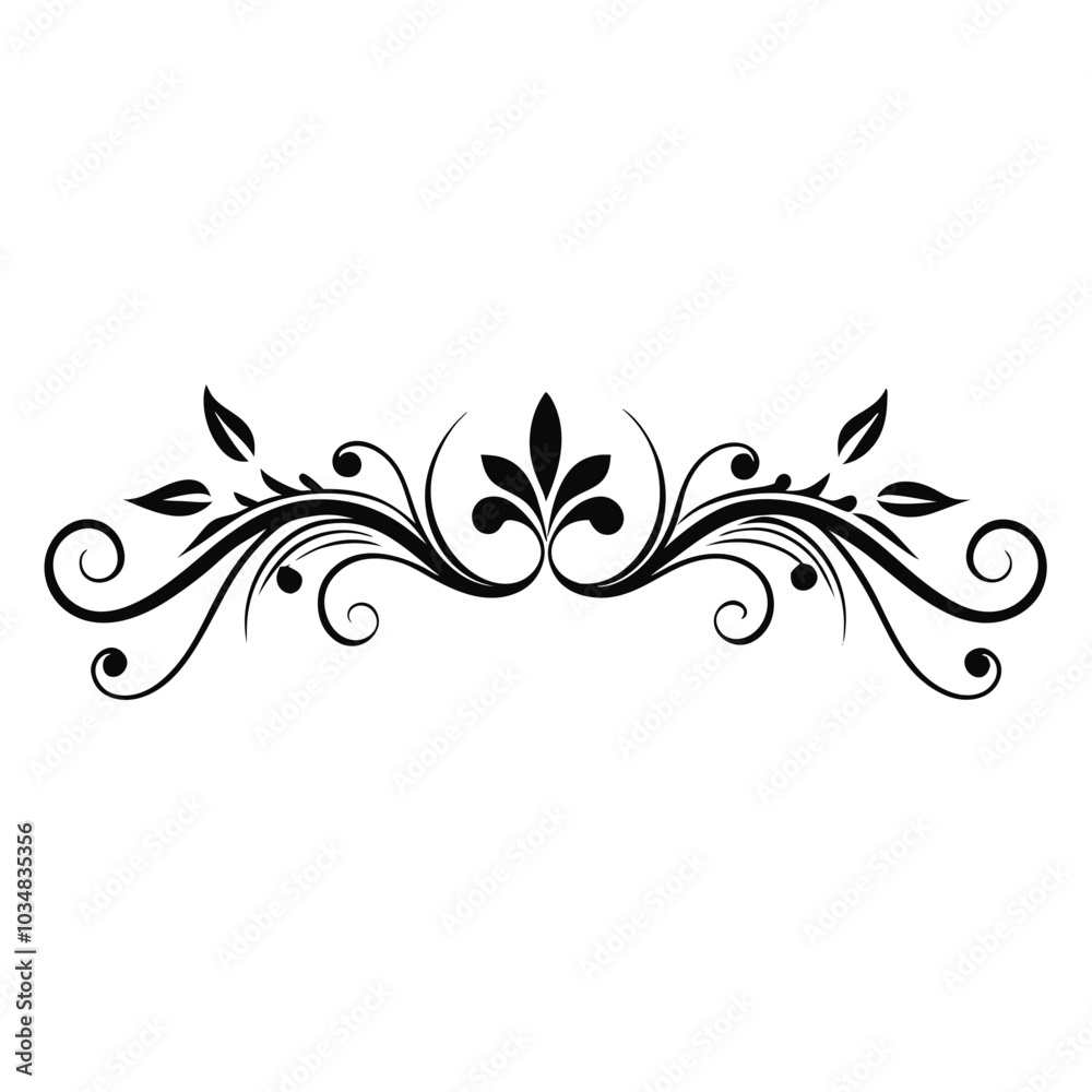 Calligraphic border divider floral design elements Adobe Illustrator Artwork Calligraphic border divider floral design elements Adobe Illustrator Artwork