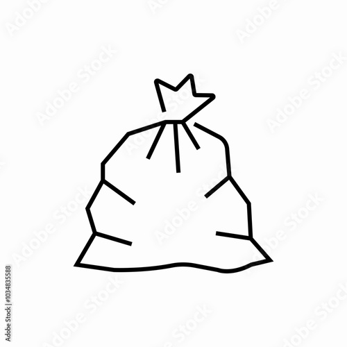 trash bag icon sign vector