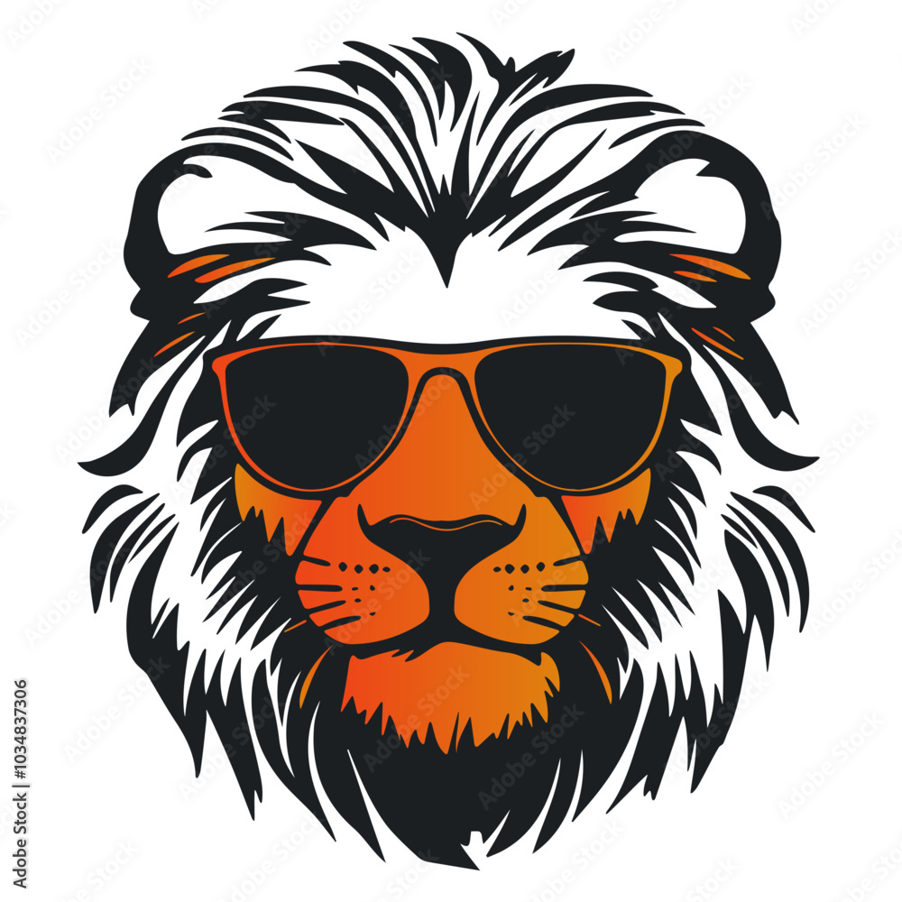 Minimalist vector illustration of a male lion for tattoo tshirt design logo mascot and sticker Minimalist vector illustration of a male lion for tattoo tshirt design logo mascot and sticker