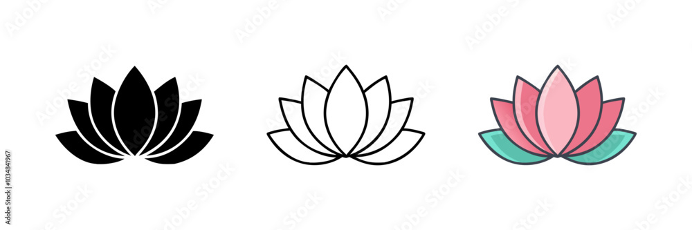 Icon of a lotus flower, symbolizing serenity, peace, and balance in spa and wellness practices. Icon of a lotus flower, symbolizing serenity, peace, and balance in spa and wellness practices.