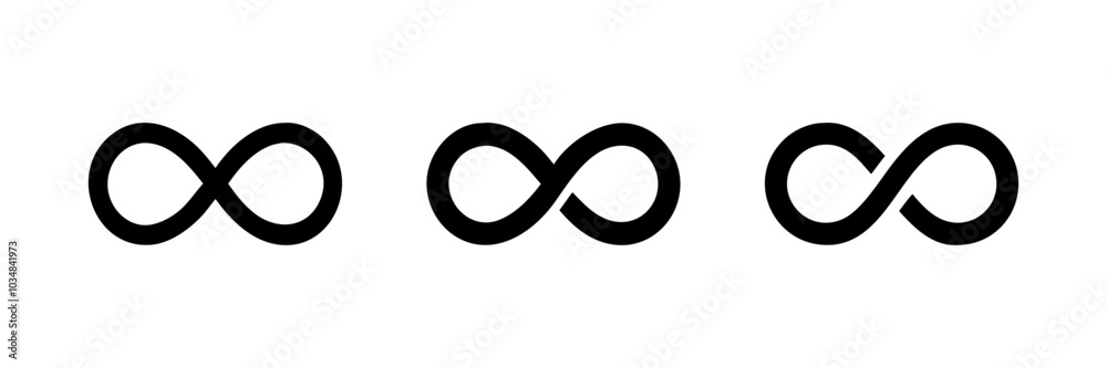 Minimalist icon of an infinity symbol, representing balance, continuity, and wellness. Minimalist icon of an infinity symbol, representing balance, continuity, and wellness.
