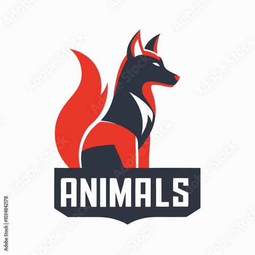 Canvas Print Dog animal vector illustration Adobe Illustrator Artwork
