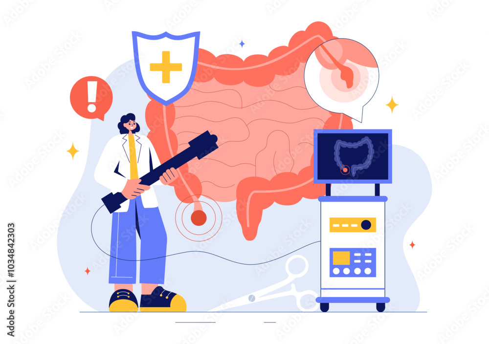 Appendicitis Vector Illustration Featuring Inflammation of the Appendix and Stomach Treatment in a Healthcare Flat Style Cartoon Background Appendicitis Vector Illustration Featuring Inflammation of the Appendix and Stomach Treatment in a Healthcare Flat Style Cartoon Background