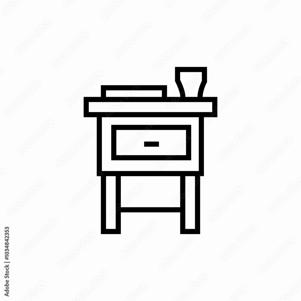 nightstand cabinet icon sign vector nightstand cabinet icon sign vector